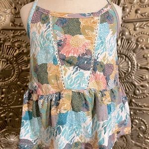 Roxy floral tank top, size 4